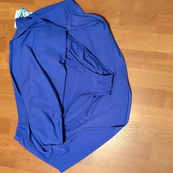 NWT Croft & Barrow plus size women's bathing suit skirt 22W periwinkle blue - Picture 2 of 10